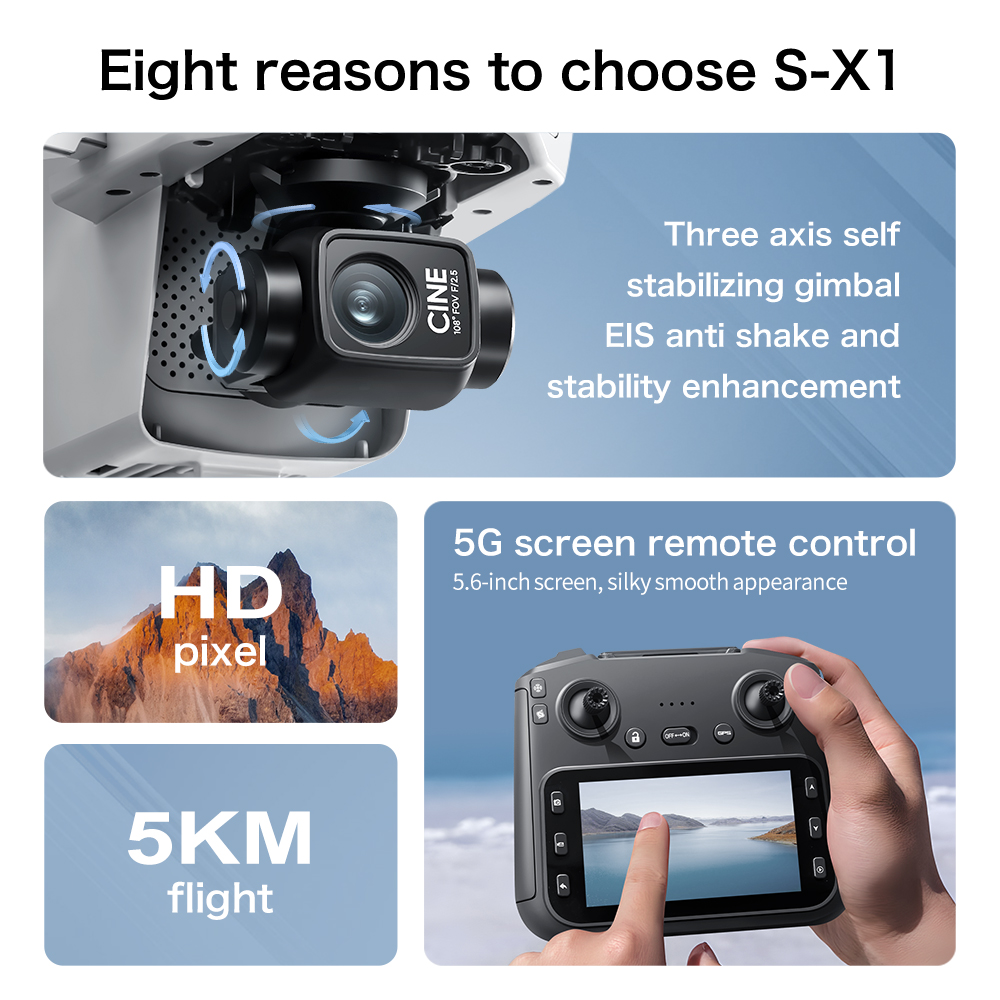 Original S-X1 GPS Faltbarer RC – Drone Gimbal Brushless Bewertung und Preis